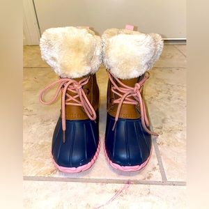 Girls Faux Fur Duck Boots